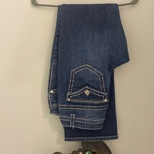 Buckle flare jeans